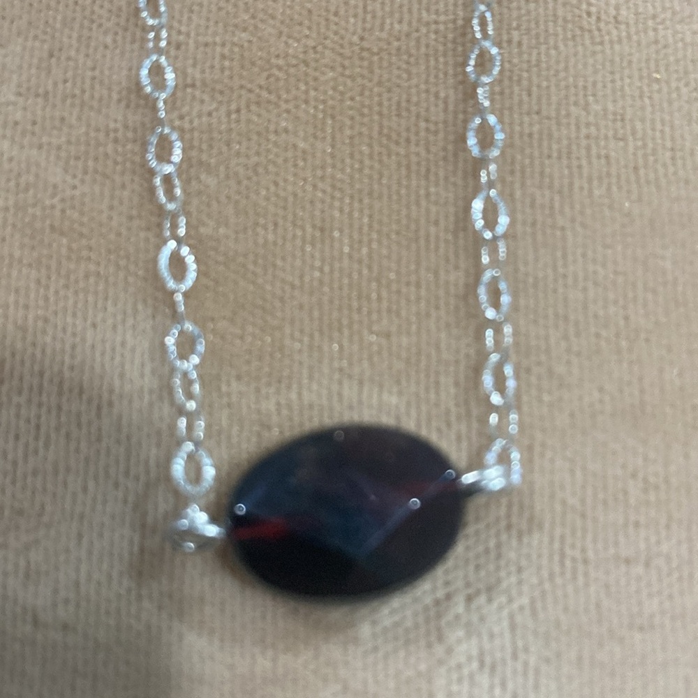 Elegant Silver and garnet necklace from Silpada